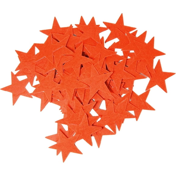 Playfully Ever After 1.5 Inch Felt Star Stickers (Orange)