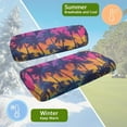 thumbnail image 6 of Binienty Tropical Palm Tree Golf Cart Seat Towel for 2/4 Person Seats Universal Golf Cart Seat Cover Blanket Cushion Covers for EZGO TXT RXV/Club Car DS Precedent, 6 of 8