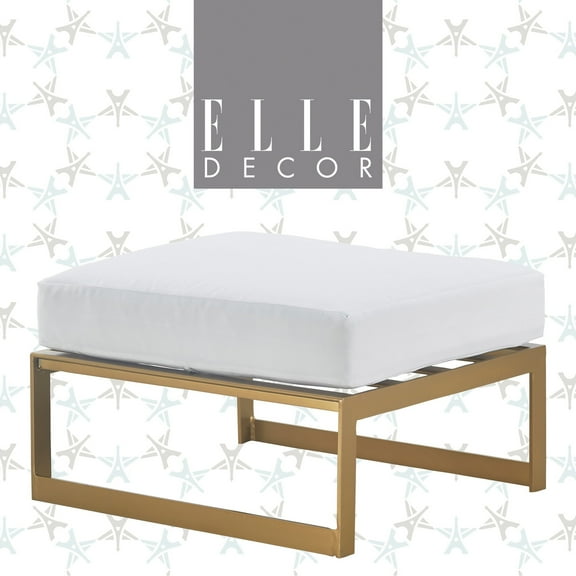 Millwork Holdings,. Co Inc Elle Decor Mirabelle Outdoor Ottoman, Gold