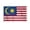 4x6 ft Nylon Flag, variant on AGAS Malaysia Flag 12x18 inch - 24" Wood Pole 100% Polyester Double Stitched Malaysian National Mini Handheld Flag