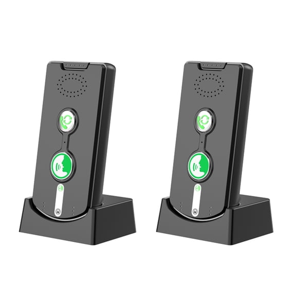 Wireless Intercom System, 2 Way Voice Intercom, Long Range Indoor Outdoor Interphone System for Home Hospital Office, Black
