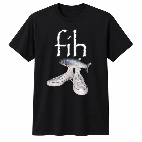 Funny Fih Fish Shoes Graphic T-Shirt, Unisex Classic Fit