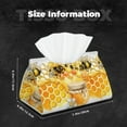 thumbnail image 5 of Logiee Honey Bee Print Tissue Box Cover,Stylish Tissue Box Holder Decorative Tissue Cover for Bathroom Toilet Bedroom Living Room Table Desk Office, 5 of 7