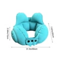 thumbnail image 3 of Press - to - Inflate Inflatable U - Shaped Neck Pillow, Portable Waterproof Travel Support Cushion, Firm Breathable Cozy PVC Material for Travel Office Rest,Light Blue, 3 of 6