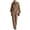 Womens Summer Set - A02 Beige, variant on Maqroz Vacation Outfits for Women Long Sleeve Crewneck Pullover with Contrast Piping and High Waist Wide Leg Pants Set Sophisticated Summer Travel Outfit