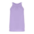 thumbnail image 5 of Samickarr Summer Savings Clearance Plus Size Summer Tops For Women Tops Dressy Casual Tunic Tops To Wear With Leggings Womens Blouse Halter Tank Tops Summer High Neck Sleeveless Chiffon Tops, 5 of 7