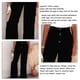 thumbnail image 1 of Pantalones De Pierna Ancha Con Cintura Elástica, Pantalones De Pierna Ancha Con Ribete De Botones Pantalones De Cintura Alta De Ajuste Holgado De Color Sólido Para La Vida Diaria ANGGREK Otros, 1 of 5