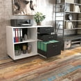 thumbnail image 4 of DWVO 3 Drawer Wood File Cabinet Rolling Cart Home Office Storage Organizer White, 4 of 8