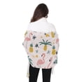 thumbnail image 4 of FORMRS Womens Scarf Winter Soft Long Big Warm Shawls Wrap Tassel Scarves, Flamingo Pattern, 4 of 9