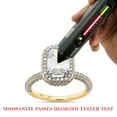 thumbnail image 7 of 2 1/4 ct. t.w Center 8X6MM Emerald Cut Lab Created Moissanite Halo Engagement Promise Ring for Women In 14K Yellow Gold Over Sterling Silver (G-H Color, VVS1 Clarity, 2.25 Cttw) Size - 7, 7 of 7