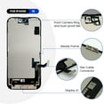 thumbnail image 2 of ouhos For iPhone 15 Screen Replacement, 6.1 Inch 3D Touch LCD Display Full HD Repair Kit, Digitizer Assembly with Tools Set, Tempered Glass, Waterproof Frame Adhesive(Black), 2 of 6