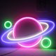 thumbnail image 3 of Lámpara de neón LED Planet señal de neón arcoíris decoración de Tmvgtek Bar Fiesta en casa luz de pared iluminación de neón de Navidad lámpara de decoración, 3 of 9