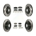 thumbnail image 1 of Transit Auto Front Rear Coated Drilled Slotted Disc Brake Rotors and Ceramic Pads Kit for Car Honda Accord KDT-100421, 1 of 11