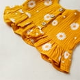 thumbnail image 2 of Girl’s Daisy Flower Printed 2Pcs Clothes Suit, Sleeveless Ruffled Hem Tank Top, 2 of 6