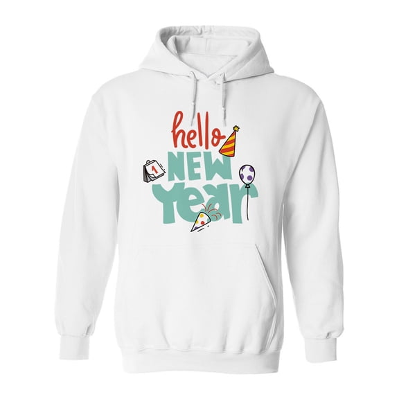 New Year Doodle Hoodie Men -Image by Shutterstock, Male 3X-Large
