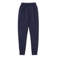 thumbnail image 2 of Men's Drawstring Sweatpants, Slim Fit Ribbed Casual Sports Pants for Gym, Running and Spring Summer Athletic Wear,Navy,M, 2 of 5
