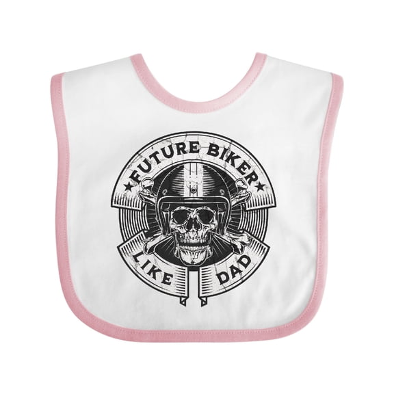 Inktastic Future Biker Like Dad Boys Baby Bib