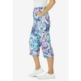 thumbnail image 3 of Woman Within Plus Size Elastic-Waist Pull-On Knit Pocket Capri Pants, 3 of 6