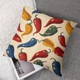 thumbnail image 7 of Chili Pepper Throw Pillow Cover for Man Woman,Mexican Food Vegetables Pillow Cover Retro Colourful Pepper Cushion Cover,Chili Oil Painting Decorative Pillow Cover, 7 of 7