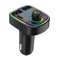 thumbnail image 2 of Christmas Gifts Liweisiy Bluetooth Fm Transmitter Wireless Radio Adapter Car Kit With Usb Charging Car Charger Mp3 Player D124 Black Free Size, 2 of 8
