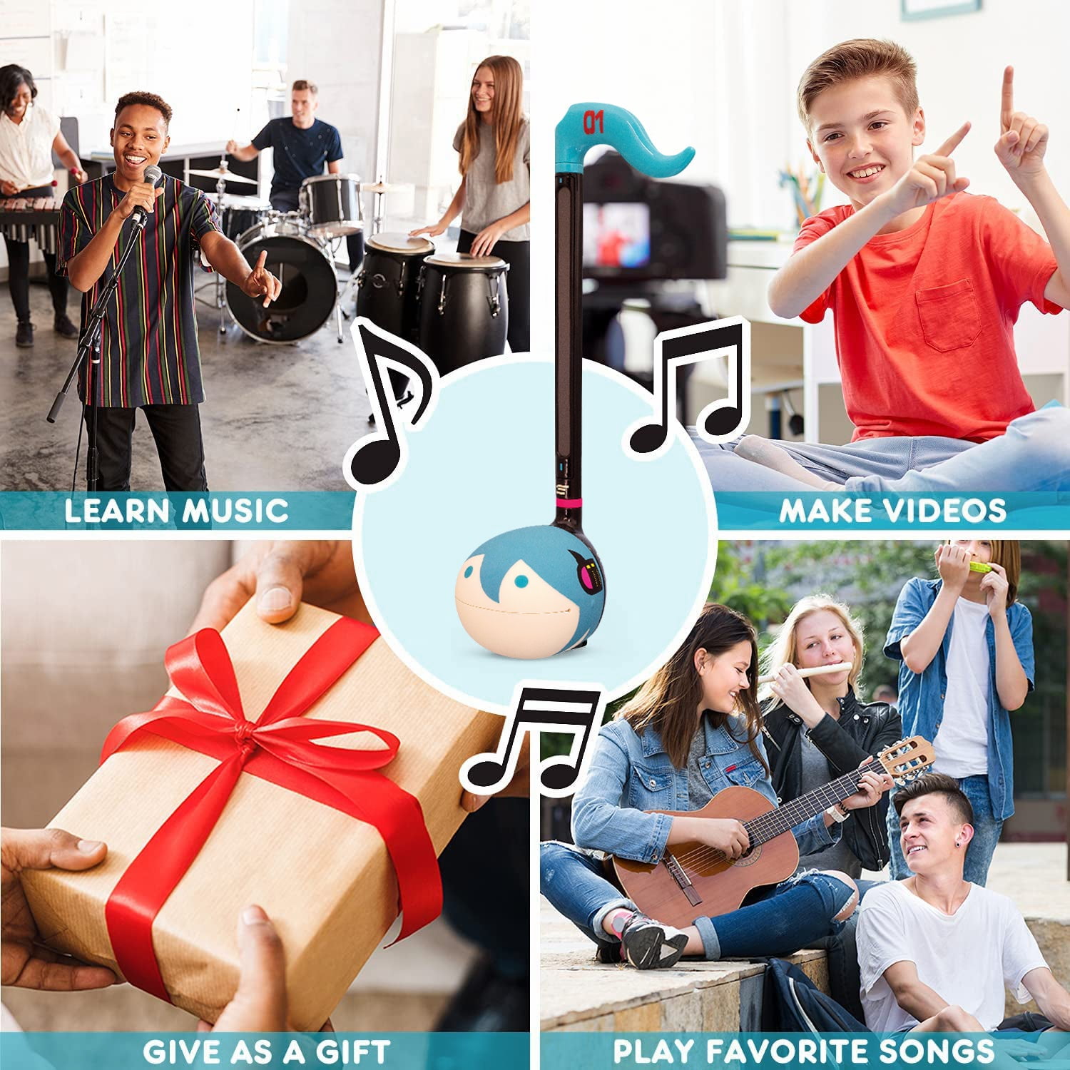 Otamatone Electronic Musical Toy Instrument for Children Unisex Adults - Hatsune Miku