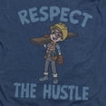 thumbnail image 2 of Blippi Respect the Hustle Unisex Adult Heather T Shirt, Navy Heather, X-Large, 2 of 3