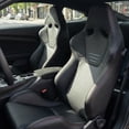 thumbnail image 2 of Spec-D Tuning Black Nappa Style PU Leather, Fully Reclinable Racing Seat w/Dual Sliders Compatible, Left + Right Pair, 2 Seats, 2 of 7