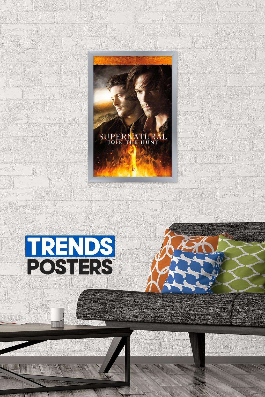 Supernatural - Fire Wall Poster, 14.725" x 22.375", Framed