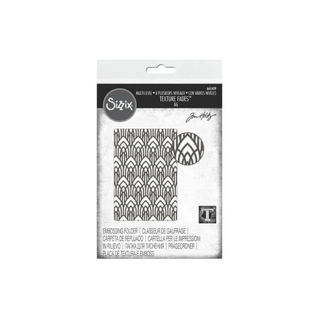 UPC: 0630454275107 | Sizzix Texture Fades Embossing Folder By Tim Holtz-Multi-Level Arched