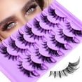 thumbnail image 2 of Happydeer 7 Pairs 3D False Eyelashes Transparent Stem Dense Curly Diverse Styles Multi-layers Fluffy Natural Cosplay False Lashes for Female, 2 of 13