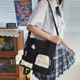 thumbnail image 5 of Multi-Pockets Crossbody Bag for Women, Adjustable Messenger Bag with Pendant for School Daily (C), 5 of 7