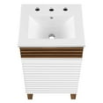 thumbnail image 6 of Sink Vanity Cabinet, White Walnut, Wood, Mid Century Hotel Bedroom Bathroom, Modern Contemporary HB33705, 6 of 9