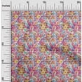 thumbnail image 2 of oneOone Cotton Cambric Pink Fabric Abstract Sewing Material Print Fabric By The Yard 56 Inch Wide, 2 of 4