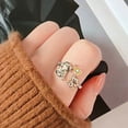 thumbnail image 2 of Mom's Ring Day Gift Silver Plated Wedding Ring Jewelry Adjustable Object Ring Set With Style Two Color Elephant Ring, 2 of 6