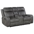 thumbnail image 3 of Raelynn Upholstered Track Arm Motion Loveseat Grey, 3 of 11