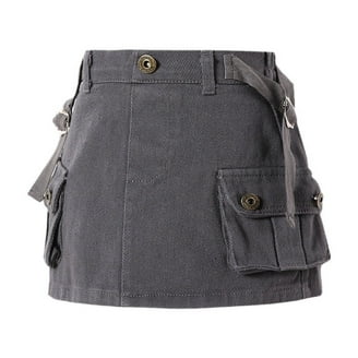 Wonder Nation Toddler Girls Denim Skirt with Paperbag Waist, Sizes