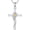A01-Daffodil, variant on Daisy Cross Necklace 925 Sterling Silver Daisy Pendant Birth Flower Cross Necklace Jewelry Floral Gifts for Women