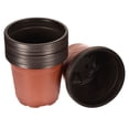 thumbnail image 1 of Unique Bargains 4.7' Plastic Plant Nursery Pots Starting Planter Container, Red 25 Pack, 1 of 6