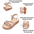 thumbnail image 5 of Toddler Girl Rosegold Sandals Size 13 - Little Flower Girl Easter Flower Girl Dress Shoes Sparkly Little Kid Summer Flats, 5 of 6
