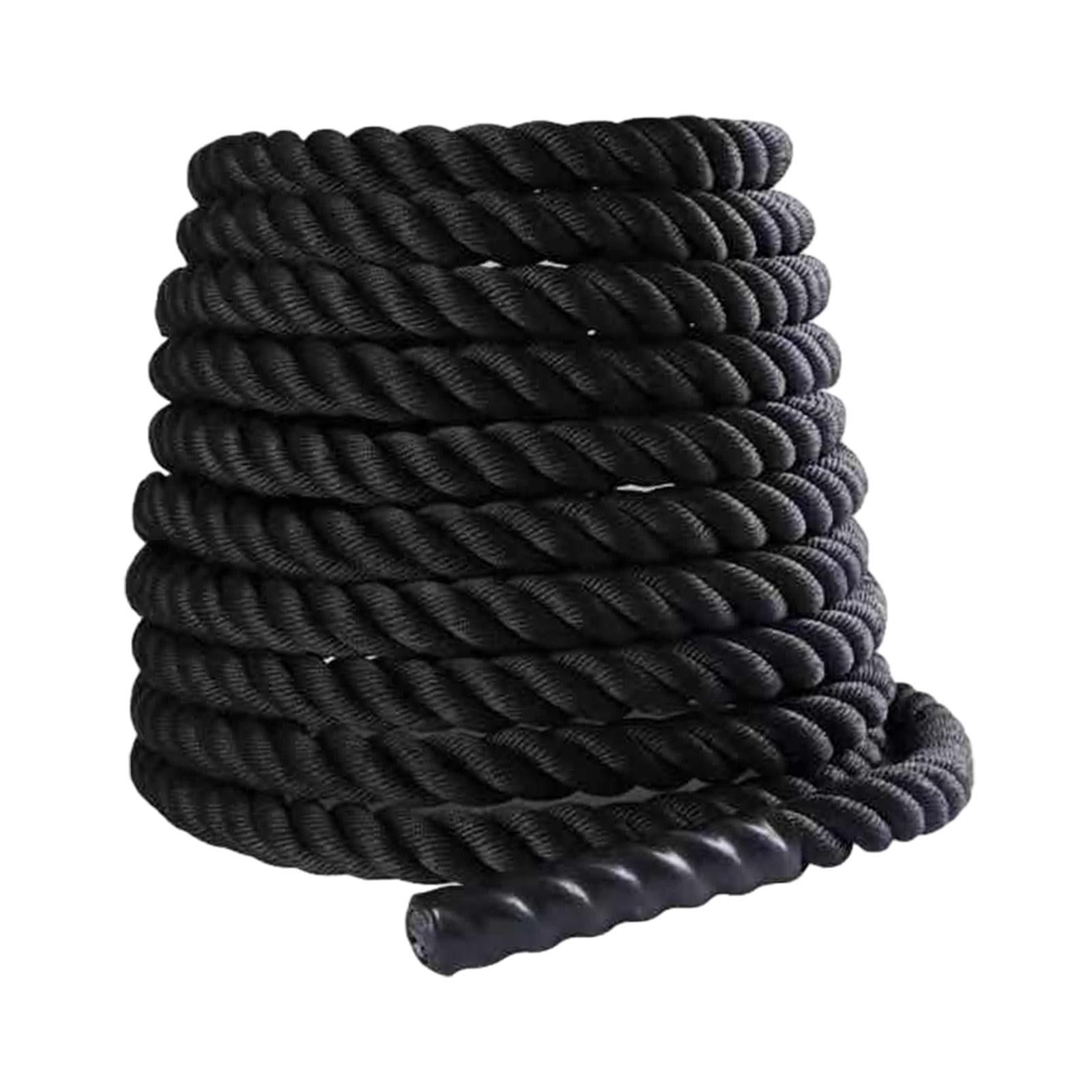 Battle Exercise Exercise Training Heavy Ropes 9.18ft 9.8ft Professional Home Gym Exercise Battling Exercise Rope Equipment 25mmx2.8m Black