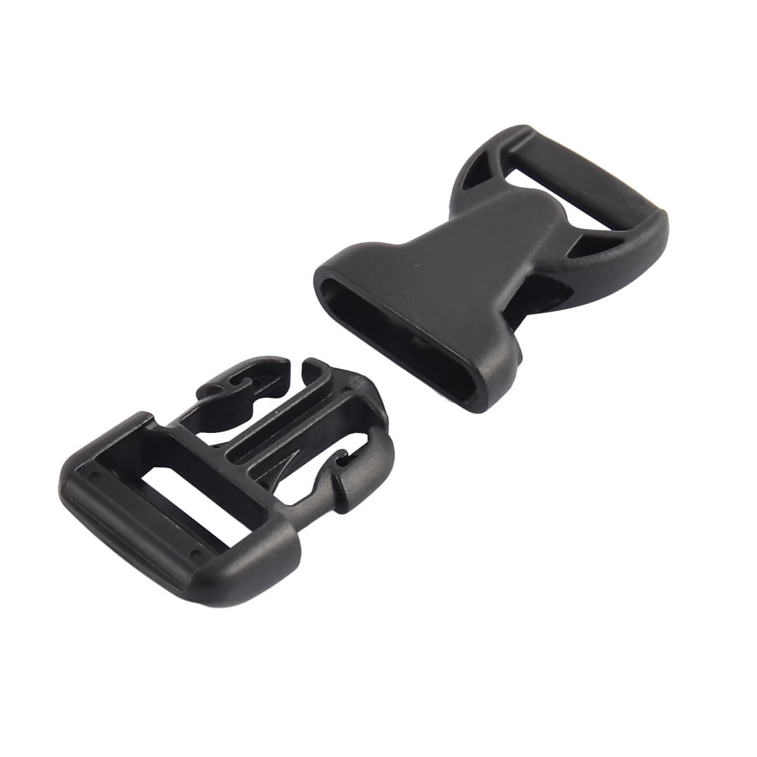 Suitcase Backpack Strap Plastic Side Quick Release Buckles Black 20mm