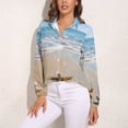 thumbnail image 3 of Starfish Beach Long Sleeve Blouse Woman Streetwear Casual Shirts Summer Oversize Woman Streetwear Clothing Birthday Present, 3 of 7