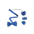 thumbnail image 3 of Conjunto de corbata de color sólido para hombres INSPIRE CHIC, corbata de moño preatado y pañuelo de bolsillo para el Día del Padre, corbatas para bodas y negocios, azul real, talla única, 3 of 7