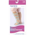 thumbnail image 2 of Sigvaris Specialty 553 Secure Women's 30-40 Closed Toe Knee High Compression Stockings w/Silicone Band Beige G2 Long, 2 of 3