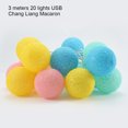 thumbnail image 2 of Moyic Guirnalda de 20 bolas de algodón LED, guirnalda de luces navideñas, cuerdas de iluminación para vacaciones al aire libre, boda, fiesta de Iluminación navideña Macarrón USB Moyic HA006257-11, 2 of 6
