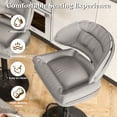 thumbnail image 6 of Hawsaiy Modern Bar Stools Set of 2, Ergonomic Double-Layer Upholstered Bar Stools with Back, Adjustable Swivel Barstools for Kitchen Island, Gray, 6 of 11