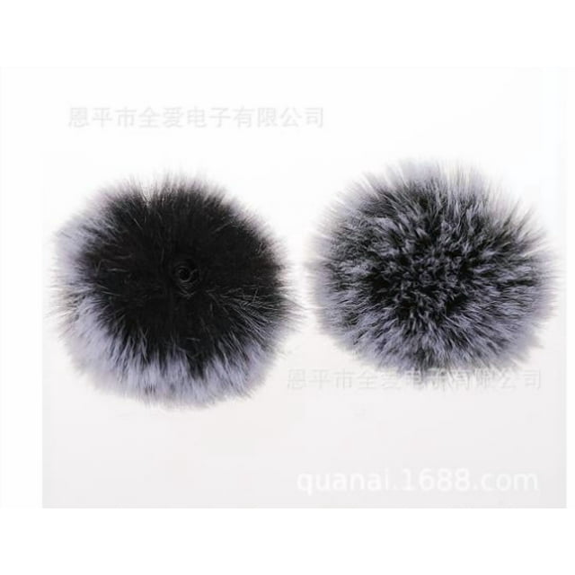 2 protectores de viento peludos para micrófonos: protector de viento para micrófono de solapa de solapa, protector de viento Dead Cat para mini micrófono de solapa con clip.