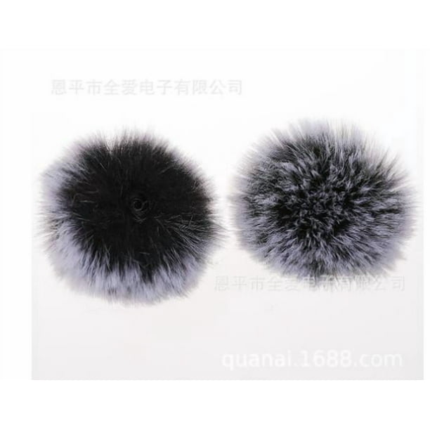 2 protectores de viento peludos para micrófonos: protector de viento para micrófono de solapa de solapa, protector de viento Dead Cat para mini micrófono de solapa con clip.