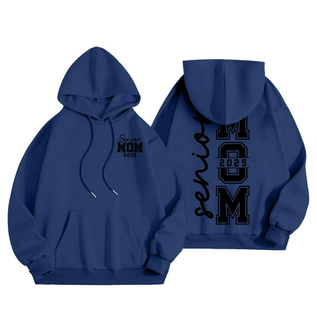 VBARHMQRT Ladies Senior Mom 2025 Shirt 2025 Graduating Class Sweatshirt T Shirt Alphabet Print Long Sleeved Hoodieladies Senior Mom 2025 Shirt 2025 Graduating Class Sweatshirt T Shirt Alphab
