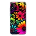 thumbnail image 1 of MUNDAZE Samsung Galaxy A01 Shockproof Clear Hybrid Protective Phone Case Neon Rainbow Glow Colorful Abstract Flowers Floral Cover, 1 of 5